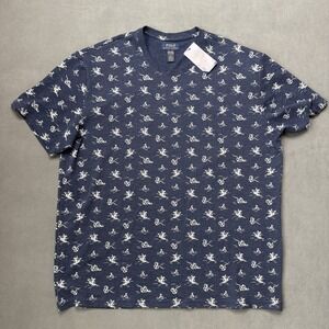 Polo Ralph Lauren Pajama Shirt Mens Large Navy Sleepwear Lounge Short Sleeve NWT